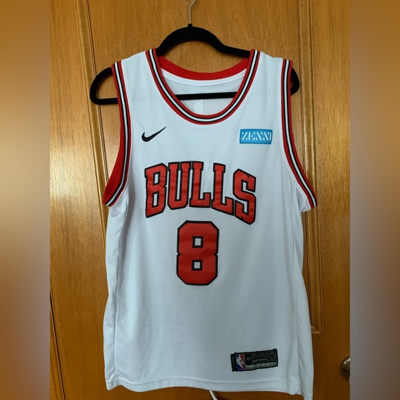 CHICAGO BULLS ZACH LAVINE WHITE JERSEY SIZE MEDIUM - Picture 1 of 2